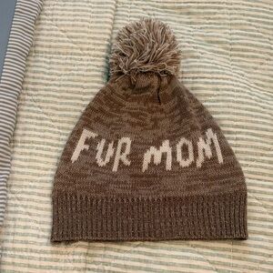 Cozy Brown 'Fur Mom' Women's Beanie